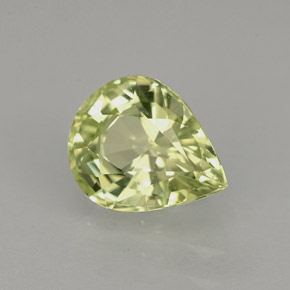 Crisoberilo verde natural 1,27ct, formato de pêra, IF