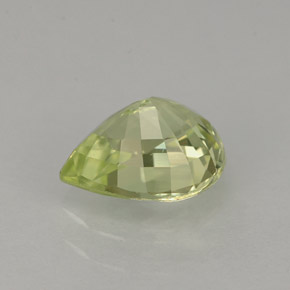 Crisoberilo verde natural 1,27ct, formato de pêra, IF