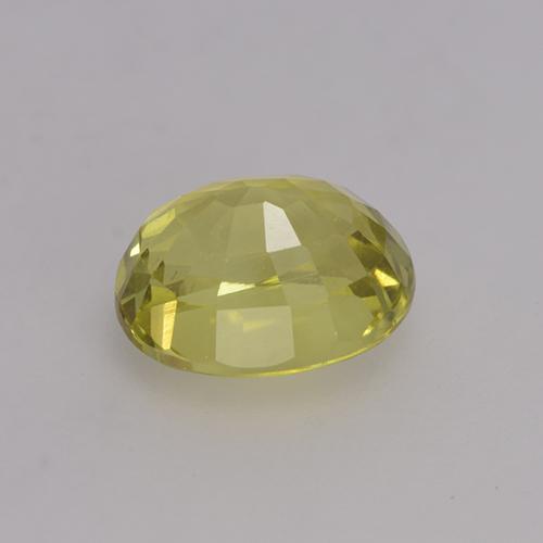 Crisoberilo amarelo natural 1,41ct, corte oval, VS