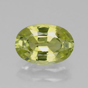 Crisoberilo amarelo natural 1,42ct, corte oval, VVS-VS