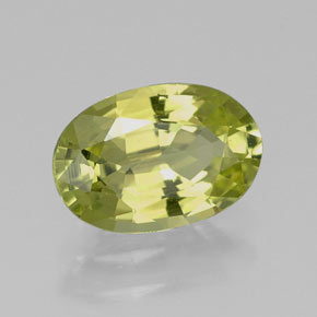 Crisoberilo amarelo natural 1,42ct, corte oval, VVS-VS