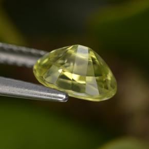 Crisoberilo amarelo natural 1,41ct, corte oval, VVS-VS