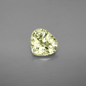 Crisoberilo amarelo natural 1,24ct, formato de pêra, VVS