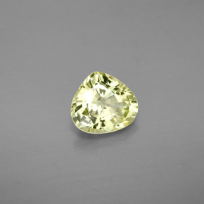 Crisoberilo amarelo natural 1,24ct, formato de pêra, VVS