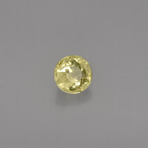 Crisoberilo amarelo natural 0,46ct, corte redondo, VVS-VS