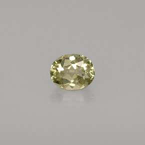 Crisoberilo verde natural 0,46ct, corte oval, VVS-VS