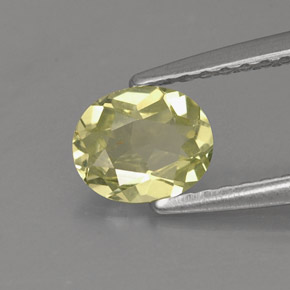 Crisoberilo amarelo natural 0,57ct, corte oval, VVS-VS
