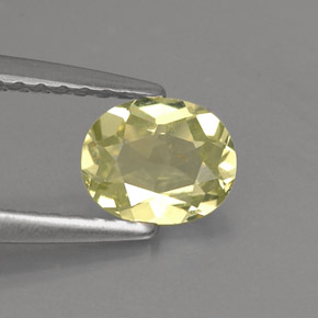 Crisoberilo amarelo natural 0,57ct, corte oval, VVS-VS
