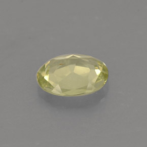 Crisoberilo amarelo natural 0,57ct, corte oval, VVS-VS