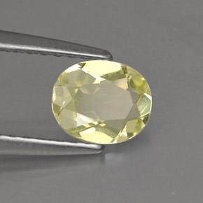 Crisoberilo amarelo natural 0,62ct, corte oval, VVS-VS