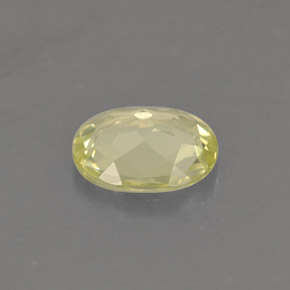 Crisoberilo amarelo natural 0,62ct, corte oval, VVS-VS