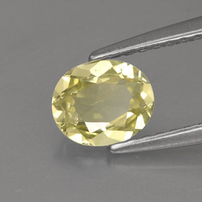 Crisoberilo amarelo natural 0,68ct, corte oval, VS