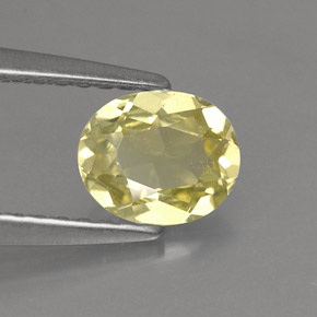 Crisoberilo amarelo natural 0,68ct, corte oval, VS