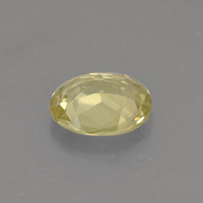 Crisoberilo amarelo natural 0,68ct, corte oval, VS