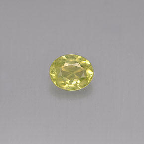 Crisoberilo amarelo natural 0,45ct, corte oval, VS