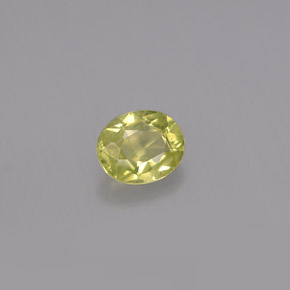 Crisoberilo amarelo natural 0,45ct, corte oval, VS