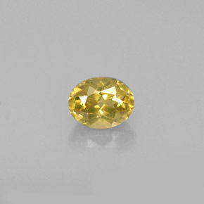 Crisoberilo amarelo natural 0,70ct, corte oval, VVS-VS