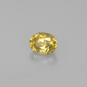 Crisoberilo amarelo natural 0,70ct, corte oval, VVS-VS