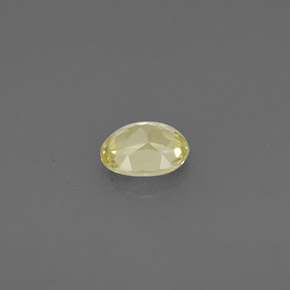 Crisoberilo amarelo natural 0,45ct, corte oval, VS
