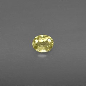Crisoberilo amarelo natural 0,44ct, corte oval, VS