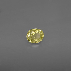 Crisoberilo amarelo natural 0,44ct, corte oval, VS