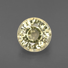 Crisoberilo amarelo natural 1,59ct, corte redondo, VVS-VS