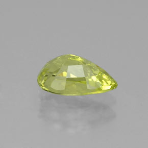 Crisoberilo amarelo natural 1,25ct, formato de pêra, VVS-VS