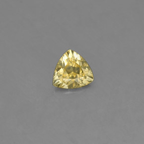 Crisoberilo amarelo natural 0,40ct, trillion, VS