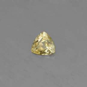 Crisoberilo amarelo natural 0,40ct, trillion, VS