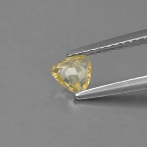 Crisoberilo amarelo natural 0,40ct, trillion, VS