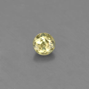 Crisoberilo verde natural 0,53ct, corte redondo, VS