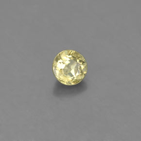 Crisoberilo verde natural 0,53ct, corte redondo, VS