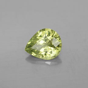 Crisoberilo verde natural 1,30ct, formato de pêra, VVS-VS