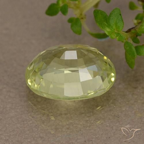 Crisoberilo amarelo natural 1,76ct, corte oval, VS