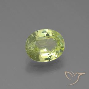 Crisoberilo Amarelo verde Natural 1.27ct, oval, VVS-VS