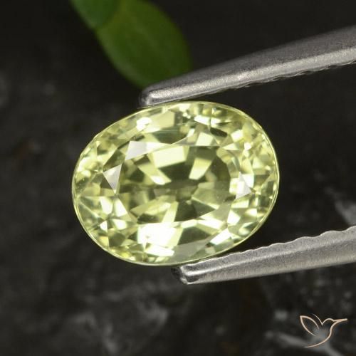 Crisoberilo Amarelo verde Natural 1.16ct, oval, VS-SI