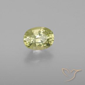 Crisoberilo amarelo médio Natural 0.97ct, oval, VVS-VS