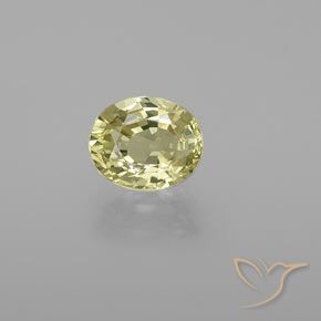 1.12ct Natural Luz amarela Crisoberilo, oval, VVS-VS