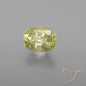 Crisoberilo Amarelo esverdeado Natural 1.31ct, oval, VVS-VS