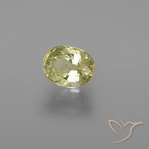 Crisoberilo amarelo médio Natural 1.24ct, oval, VVS-VS