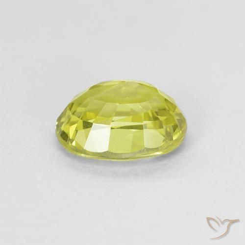 Crisoberilo amarelo médio Natural 1.07ct, oval, VVS