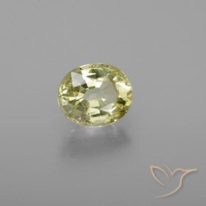 Crisoberilo Amarelo esverdeado Natural 1.12ct, oval, VS