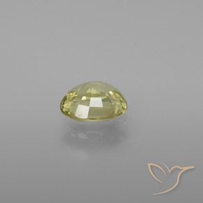 Crisoberilo Amarelo esverdeado Natural 1.12ct, oval, VS