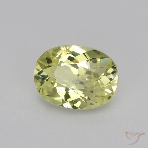 Crisoberilo amarelo médio Natural 1.07ct, oval, VVS-VS