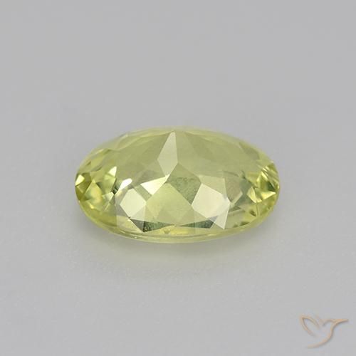 Crisoberilo amarelo médio Natural 1.07ct, oval, VVS-VS