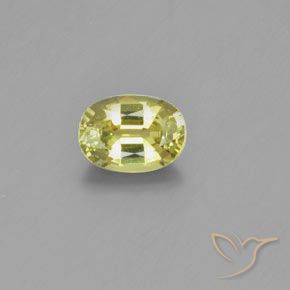 1.01ct Natural Amarelo claro médio Crisoberilo, oval, VVS-VS