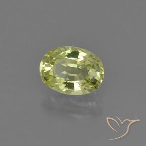 Crisoberilo amarelo médio Natural 1.05ct, oval, VVS-VS