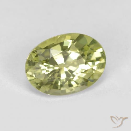 Crisoberilo Amarelo verde Natural 0.99ct, Corte Oval, VVS