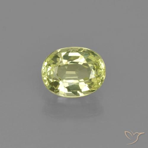 1.20ct Natural amarelo médio Crisoberilo, oval, VVS