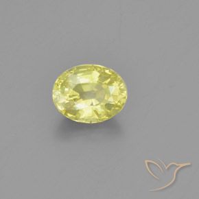 Crisoberilo Limão amarelo Natural 1.26ct, oval, VS-SI